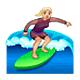 Émoji 🏄🏼‍♀️ Surfeuse : Peau Moyennement Claire sur WhatsApp 2.18.379.