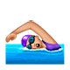 Emoji 🏊🏼‍♀️ Nuotatrice: Carnagione Abbastanza Chiara su WhatsApp 2.18.379.