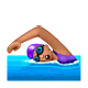 Emoji 🏊🏽‍♀️ Nuotatrice: Carnagione Olivastra su WhatsApp 2.18.379.