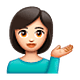Emoji 💁🏻‍♀️ Donna Con Suggerimento: Carnagione Chiara su WhatsApp 2.18.379.