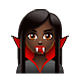 Émoji 🧛🏿‍♀️ Vampire Femme : Peau Foncée sur WhatsApp 2.18.379.
