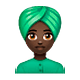 👳🏿‍♀️ Emoji Mujer Con Turbante: Tono De Piel Oscuro en WhatsApp 2.18.379.