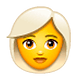 Émoji 👩‍🦳 Femme : Cheveux Blancs sur WhatsApp 2.18.379.