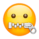 Emoji 🤐 Faccina Con Bocca Con Cerniera su WhatsApp 2.18.379.