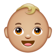 👶🏼 Emoji Bebé: Tono De Piel Claro Medio en WhatsApp 2.19.244.