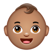 👶🏽 Emoji Baby: mittlere Hautfarbe WhatsApp 2.19.244.