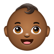 👶🏾 Emoji Bebê: Pele Morena Escura na WhatsApp 2.19.244.