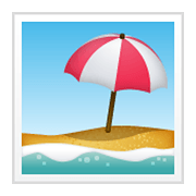 Emoji 🏖️ Spiaggia Con Ombrellone su WhatsApp 2.19.244.