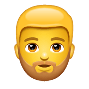Emoji 🧔 Uomo Con La Barba su WhatsApp 2.19.244.
