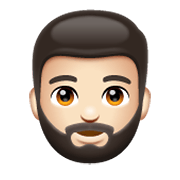 Emoji 🧔🏻 Uomo Con La Barba: Carnagione Chiara su WhatsApp 2.19.244.