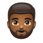 Emoji 🧔🏾 Uomo Con La Barba: Carnagione Abbastanza Scura su WhatsApp 2.19.244.