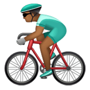 Emoji 🚴🏾 Ciclista: Carnagione Abbastanza Scura su WhatsApp 2.19.244.