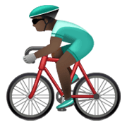 Emoji 🚴🏿 Ciclista: Carnagione Scura su WhatsApp 2.19.244.