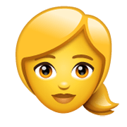 👱‍♀️ Emoji Frau: blond WhatsApp 2.19.244.