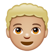 👦🏼 Emoji Niño: Tono De Piel Claro Medio en WhatsApp 2.19.244.