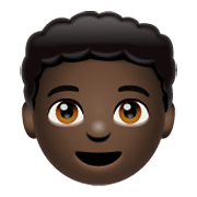 👦🏿 Emoji Niño: Tono De Piel Oscuro en WhatsApp 2.19.244.