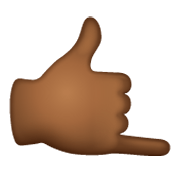 🤙🏾 Emoji Mano Haciendo El Gesto De Llamar: Tono De Piel Oscuro Medio en WhatsApp 2.19.244.