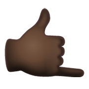 🤙🏿 Emoji Sinal «me Liga»: Pele Escura na WhatsApp 2.19.244.