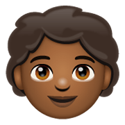 🧒🏾 Emoji Criança: Pele Morena Escura na WhatsApp 2.19.244.