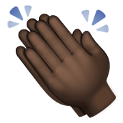 👏🏿 Emoji Mãos Aplaudindo: Pele Escura na WhatsApp 2.19.244.