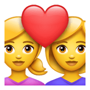 Emoji 👩‍❤️‍👩 Coppia Con Cuore: Donna E Donna su WhatsApp 2.19.244.
