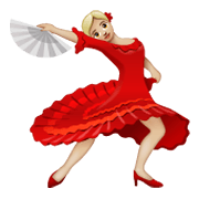 💃🏼 Emoji Mujer Bailando: Tono De Piel Claro Medio en WhatsApp 2.19.244.