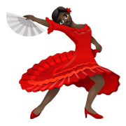 💃🏿 Emoji Mulher Dançando: Pele Escura na WhatsApp 2.19.244.