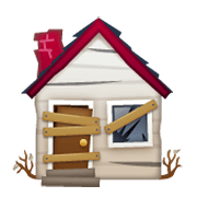 Emoji 🏚️ Casa In Rovina su WhatsApp 2.19.244.