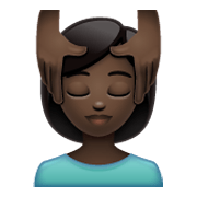 💆🏿 Emoji Pessoa Recebendo Massagem Facial: Pele Escura na WhatsApp 2.19.244.