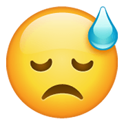 😓 Emoji bedrücktes Gesicht mit Schweiß WhatsApp 2.19.244.