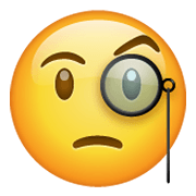 Emoji 🧐 Faccina Con Monocolo su WhatsApp 2.19.244.