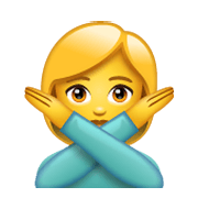Emoji 🙅 Persona Che Fa Segno Di No su WhatsApp 2.19.244.