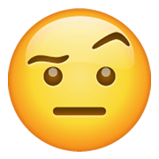 🤨 Emoji Gesicht mit hochgezogenen Augenbrauen WhatsApp 2.19.244.