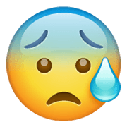 😰 Emoji besorgtes Gesicht mit Schweißtropfen WhatsApp 2.19.244.