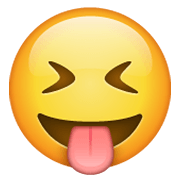 Emoji 😝 Faccina Con Un Gran Sorriso Che Mostra La Lingua su WhatsApp 2.19.244.