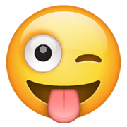 😜 Emoji Cara Sacando La Lengua Y Guiñando Un Ojo en WhatsApp 2.19.244.