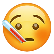 Émoji 🤒 Visage Avec Thermomètre sur WhatsApp 2.19.244.