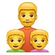 👨‍👦‍👦 Emoji Familia: Hombre, Niño, Niño en WhatsApp 2.19.244.