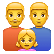 👨‍👨‍👧 Emoji Familie: Mann, Mann und Mädchen WhatsApp 2.19.244.