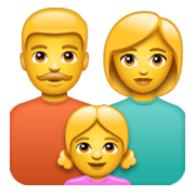 Emoji 👨‍👩‍👧 Famiglia: Uomo, Donna E Bambina su WhatsApp 2.19.244.
