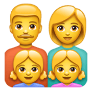 Émoji 👨‍👩‍👧‍👧 Famille : Homme, Femme, Fille Et Fille sur WhatsApp 2.19.244.