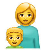 👩‍👦 Emoji Família: Mulher E Menino na WhatsApp 2.19.244.
