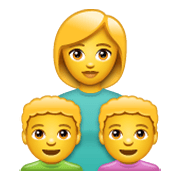 👩‍👦‍👦 Emoji Familia: Mujer, Niño, Niño en WhatsApp 2.19.244.