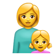 Emoji 👩‍👧 Famiglia: Donna E Bambina su WhatsApp 2.19.244.