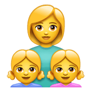 👩‍👧‍👧 Emoji Familia: Mujer, Niña, Niña en WhatsApp 2.19.244.