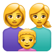 👩‍👩‍👦 Emoji Familia: Mujer, Mujer, Niño en WhatsApp 2.19.244.