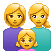 Émoji 👩‍👩‍👧 Famille : Femme, Femme Et Fille sur WhatsApp 2.19.244.