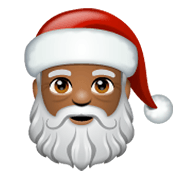 Emoji 🎅🏾 Babbo Natale: Carnagione Abbastanza Scura su WhatsApp 2.19.244.