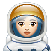 👩🏻‍🚀 Emoji Astronauta Mulher: Pele Clara na WhatsApp 2.19.244.