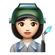 Emoji 👩🏻‍🏭 Operaia: Carnagione Chiara su WhatsApp 2.19.244.
